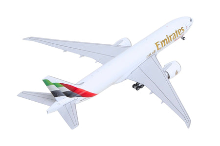 Boeing 777F Commercial Aircraft "Emirates SkyCargo" (A6-EFV) White with Striped Tail 1/400 Diecast Model by GeminiJets-GeminiJets-ModelCars.com