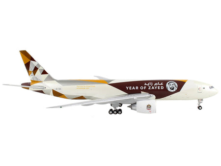 Boeing 777F Commercial Aircraft "Etihad Cargo - Year of Zayed" White with Graphics 1/400 Diecast Model Airplane by GeminiJets-GeminiJets-ModelCars.com