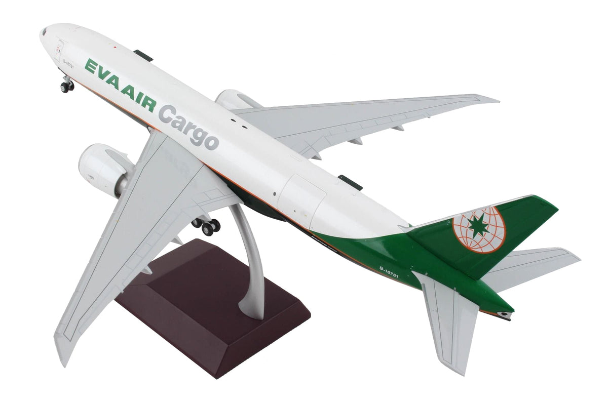 Boeing 777F Commercial Aircraft "Eva Air Cargo" White with Green Tail "Gemini 200 - Interactive" Series 1/200 Diecast Model Airplane by GeminiJets-GeminiJets-ModelCars.com