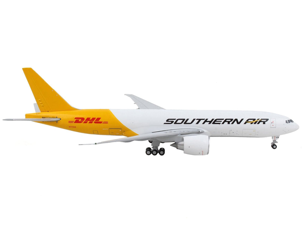 Boeing 777F Commercial Aircraft "Southern Air - DHL" White and Yellow 1/400 Diecast Model Airplane by GeminiJets-GeminiJets-ModelCars.com