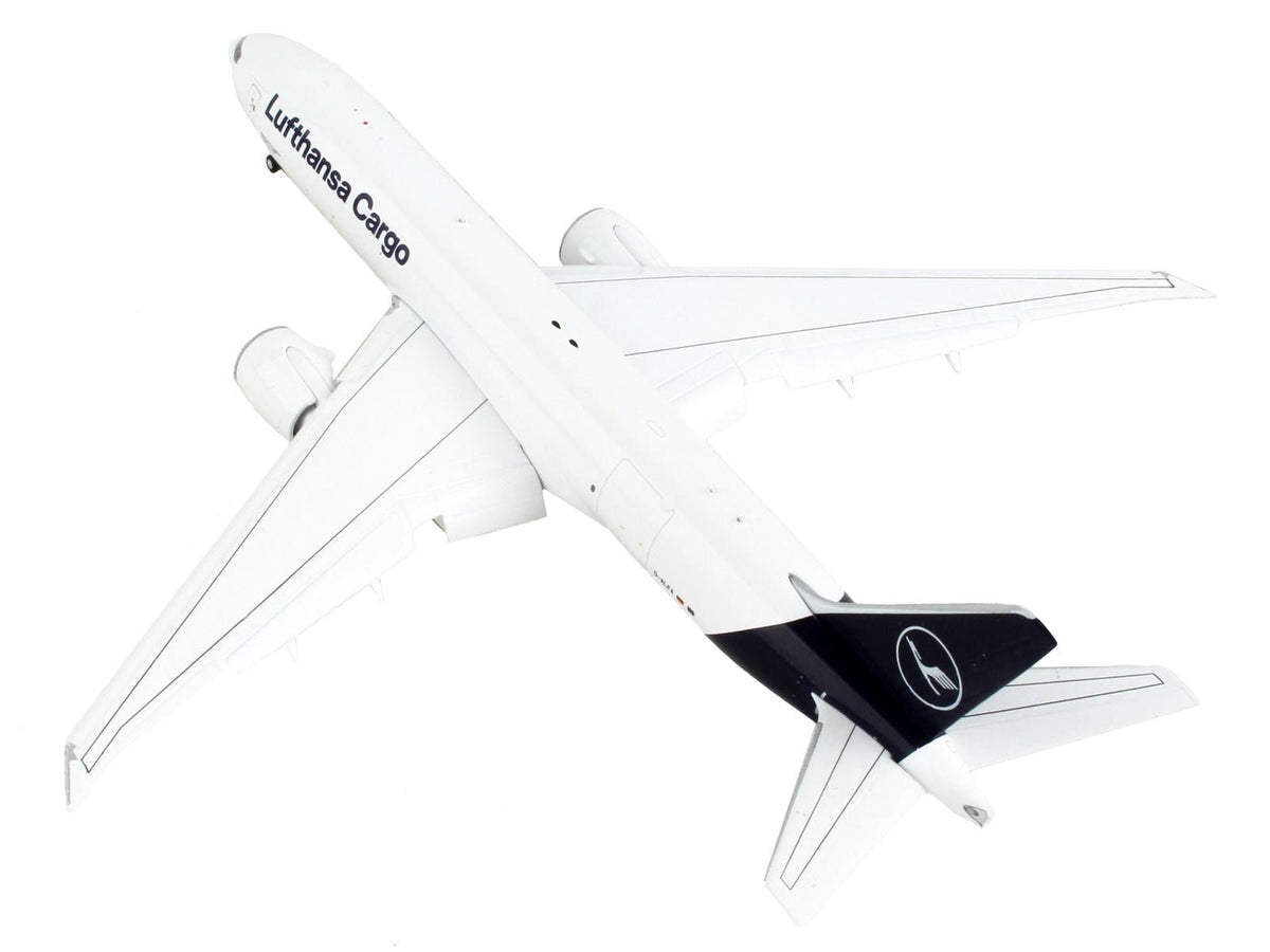 Boeing 777F Commercial Aircraft with Flaps Down "Lufthansa Cargo" White with Dark Blue Tail 1/400 Diecast Model Airplane by GeminiJets-GeminiJets-ModelCars.com
