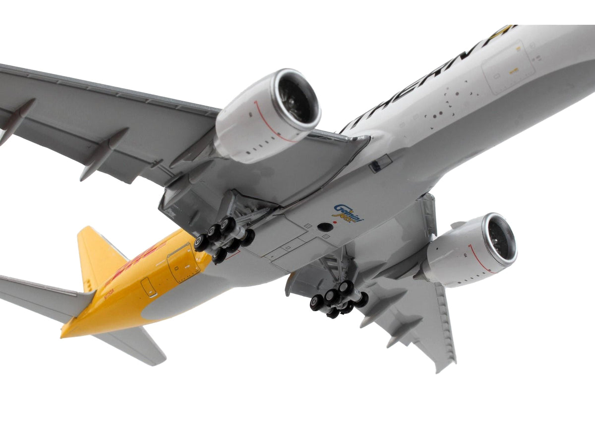 Boeing 777F Commercial Aircraft with Flaps Down "Southern Air - DHL" White and Yellow 1/400 Diecast Model Airplane by GeminiJets-GeminiJets-ModelCars.com