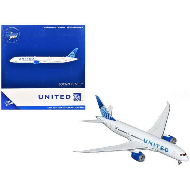 Boeing 787-8 Commercial Aircraft "United Airlines" (N26902) White with Blue Tail 1/400 Diecast Model Airplane by GeminiJets-GeminiJets-ModelCars.com