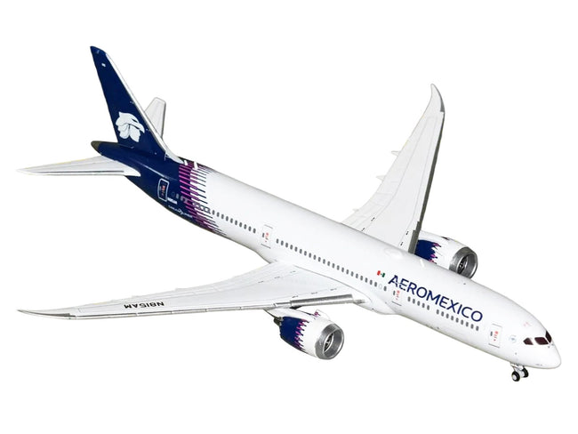 Boeing 787-9 Commercial Aircraft "Aeromexico" (N815AM) White with Blue Tail 1/400 Diecast Model Airplane by GeminiJets-GeminiJets-ModelCars.com