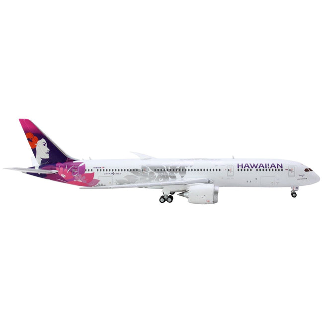 Boeing 787 - 9 Dreamliner Commercial Aircraft "Hawaiian Airlines" (N780HA) White with Purple Tail 1/400 Diecast Model Airplane by GeminiJets - GeminiJets - ModelCars.com