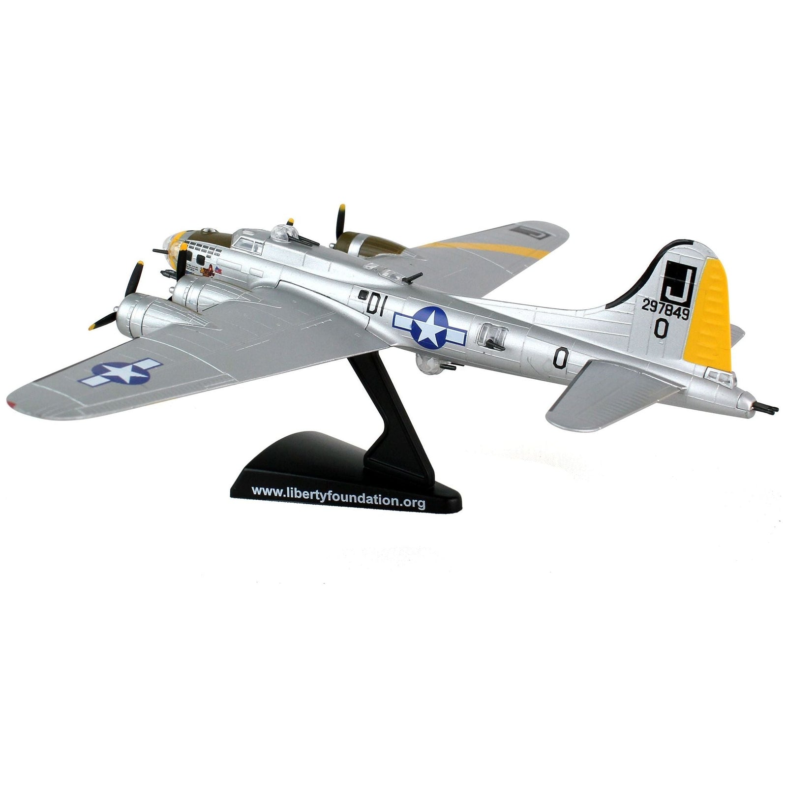Boeing B - 17G Flying Fortress Bomber Aircraft "Liberty Belle" United States Army Air Force 1/155 Diecast Model Airplane by Postage Stamp - Postage Stamp - ModelCars.com