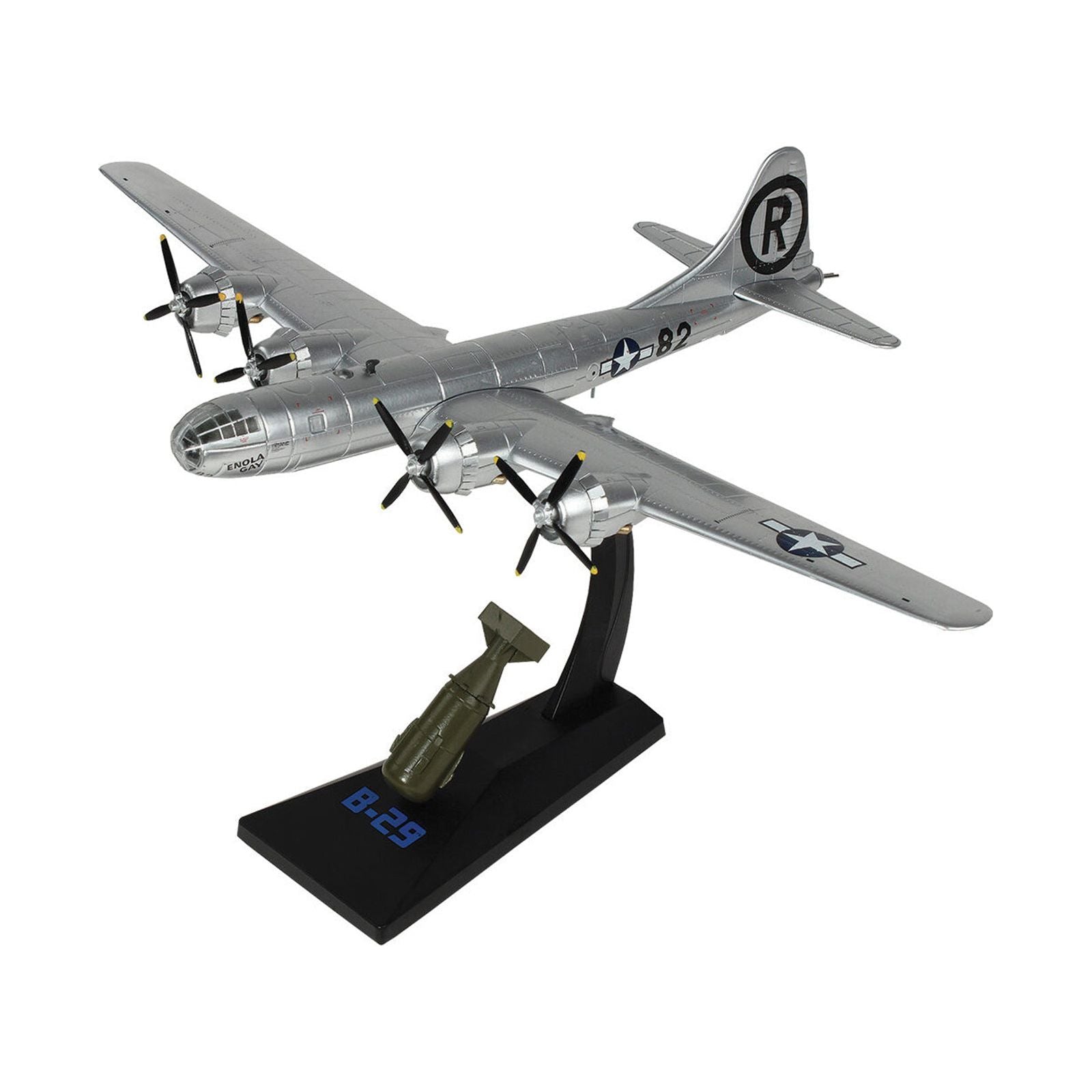Boeing B - 29 Superfortress Bomber Aircraft U.S. Air Force "Enola Gay" with 1/60 Scale "Little Boy" Bomb Replica 1/144 Diecast Model by Air Force 1 - Air Force 1 - ModelCars.com