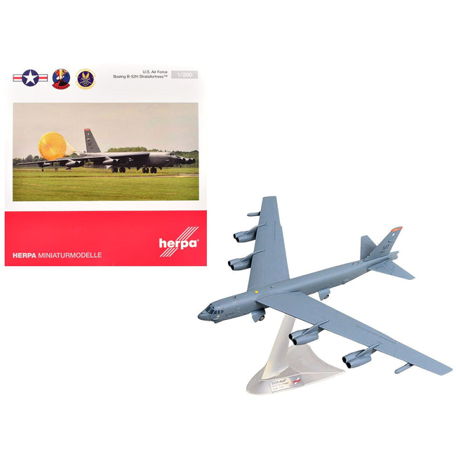 Boeing B-52H Stratofortress Bomber Aircraft "Excalibur 23rd Bomb Squadron 5th Bomb Wing Minot Air Base" (60-0044) United States Air Force 1/200 Diecast Model by Herpa-Herpa-ModelCars.com