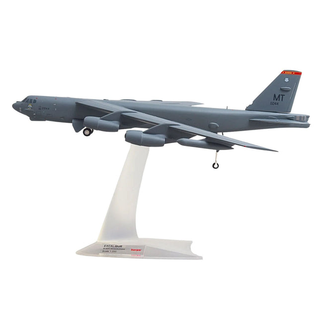 Boeing B-52H Stratofortress Bomber Aircraft "Excalibur 23rd Bomb Squadron 5th Bomb Wing Minot Air Base" (60-0044) United States Air Force 1/200 Diecast Model by Herpa-Herpa-ModelCars.com