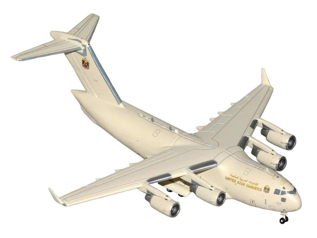 Boeing C-17 Globemaster III Transport Aircraft "United Arab Emirates Air Force" Beige "Gemini Macs" Series 1/400 Diecast Model Airplane by GeminiJets-GeminiJets-ModelCars.com