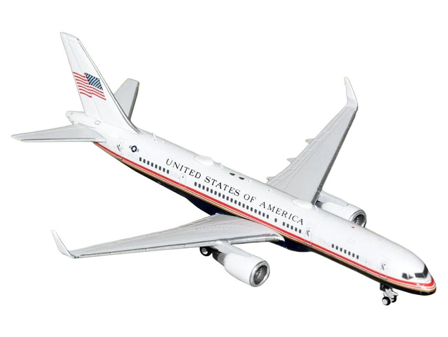 Boeing C-32A Transport Aircraft "Air Force Two - United States of America" (99-0003) White and Blue with Red Stripes 1/400 Diecast Model Airplane by GeminiJets-GeminiJets-ModelCars.com