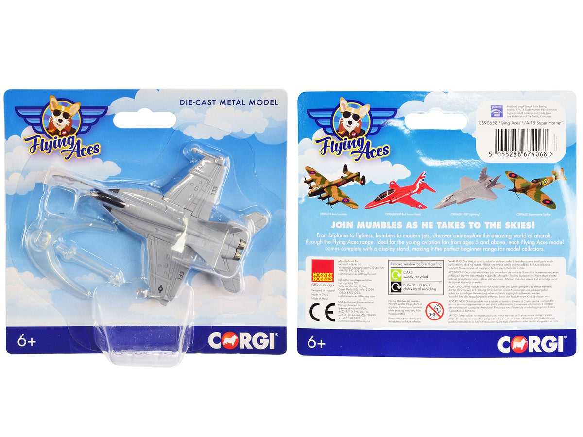 Boeing F/A-18 Super Hornet Fighter Aircraft "USAF" "Flying Aces" Series Diecast Model by Corgi-Corgi-ModelCars.com