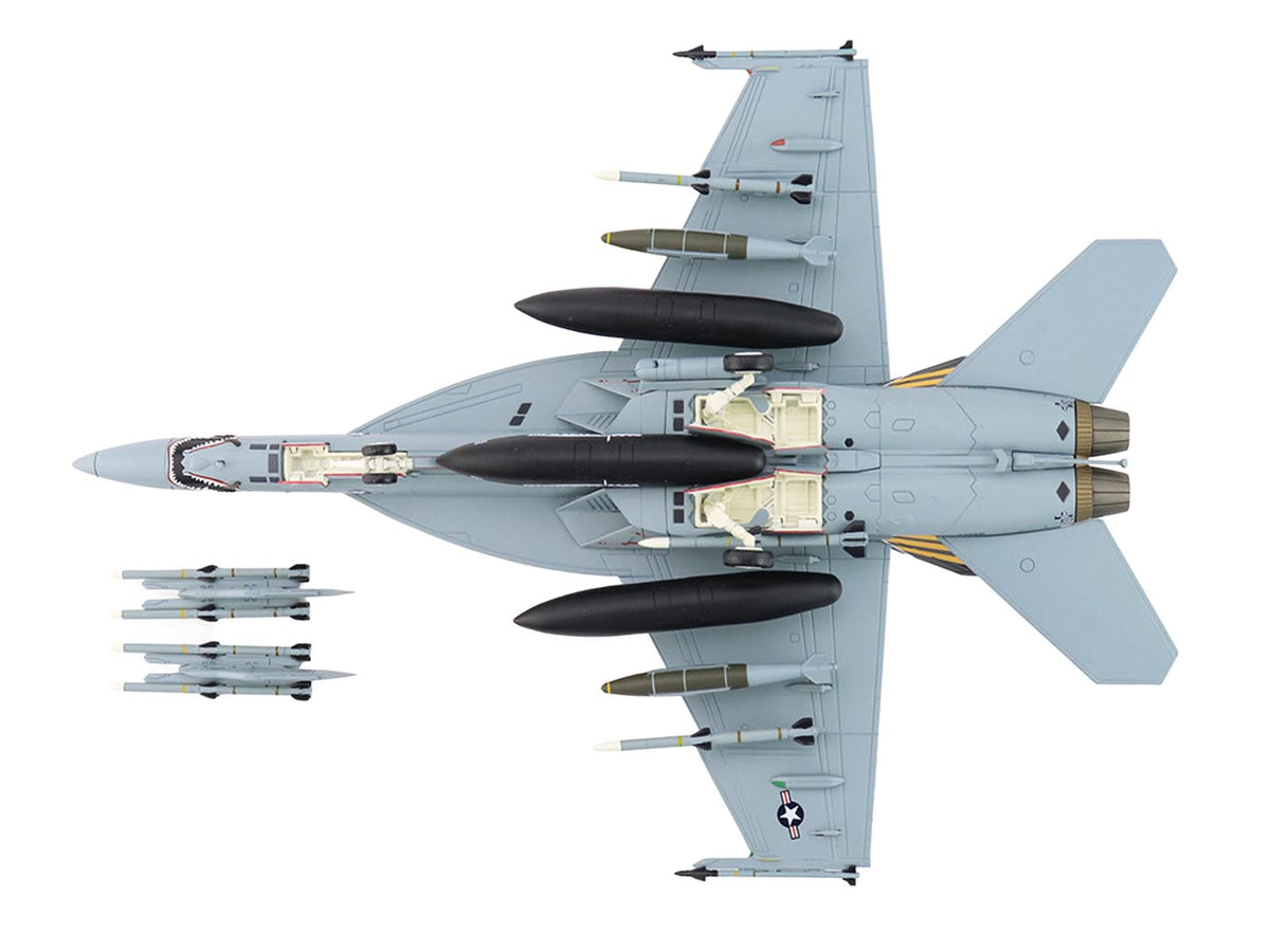 Boeing F/A-18E Super Hornet Fighter Aircraft "166828 VFA-151 Vigilantes USS Lincoln" (2021) United States Navy "Air Power Series" 1/72 Diecast Model by Hobby Master-Hobby Master-ModelCars.com