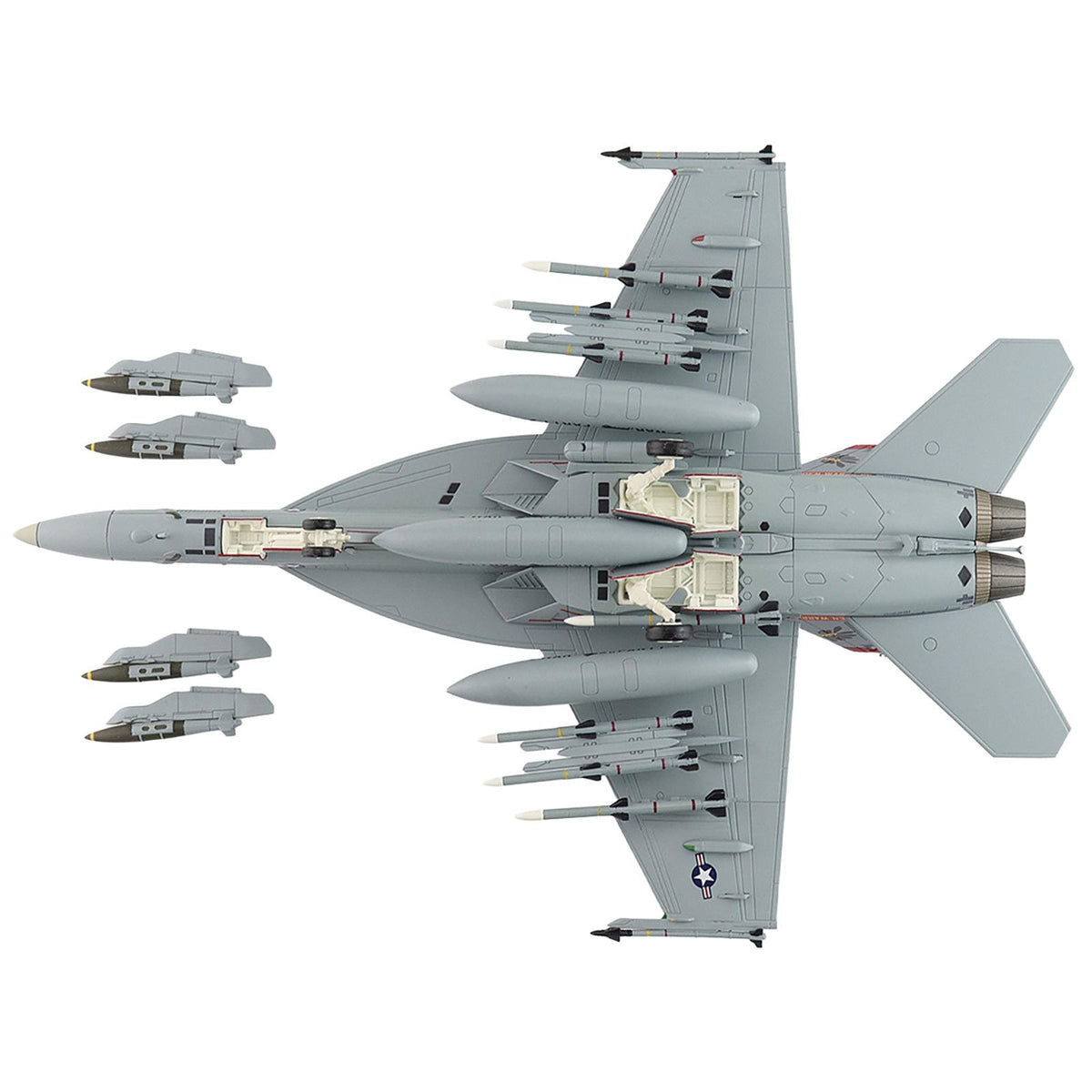 Boeing F/A-18E Super Hornet Fighter Aircraft "168910 Golden Warriors VFA-87 Operation Inherent Resolve" (2017) United States Navy "Air Power Series" 1/72 Diecast Model by Hobby Master-Hobby Master-ModelCars.com