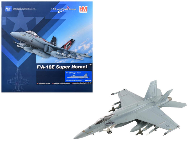 Boeing F/A-18E Super Hornet Fighter Aircraft "Dagger Team (with decals)" United States Navy "Air Power Series" 1/72 Diecast Model by Hobby Master-Hobby Master-ModelCars.com