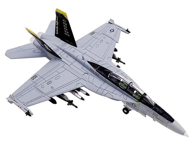 Boeing F/A-18F Super Hornet Fighter Aircraft "VFA-103 Jolly Rogers 75th Anniversary" (2018) United States Navy 1/100 Diecast Model Airplane-Other-ModelCars.com