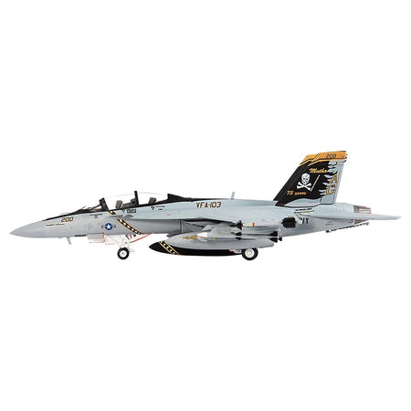 Boeing F/A - 18F Super Hornet Fighter Aircraft "VFA - 103 Jolly Rogers Squadron 75th Anniversary USS Abraham Lincoln" (2018) United States Navy 1/144 Diecast Model by JC Wings - JC Wings - ModelCars.com