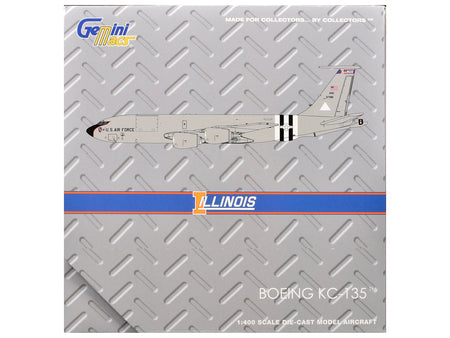 Boeing KC-135R Stratotanker Aircraft "Illinois Air National Guard" United States Air Force (63-7981) Gray "Gemini Macs" Series 1/400 Diecast Model Airplane by GeminiJets-GeminiJets-ModelCars.com