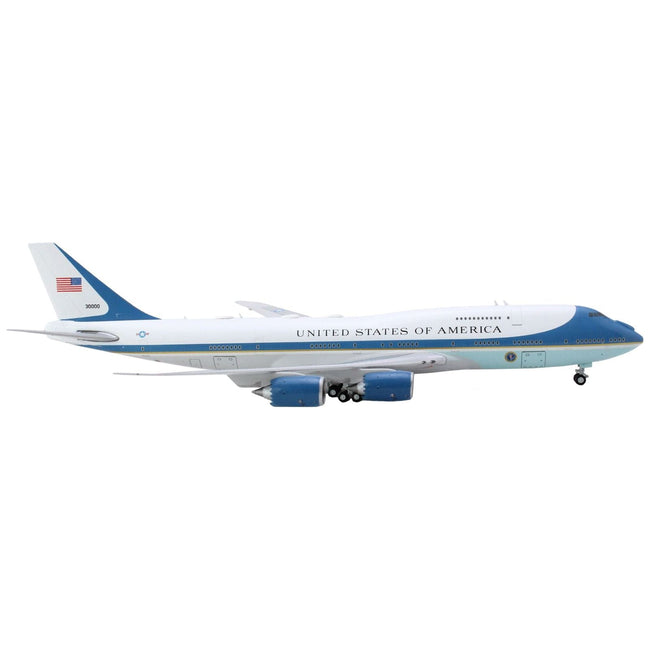 Boeing VC - 25B Transport Aircraft "United States of America - Air Force One" (30000) White with Blue Stripes 1/400 Diecast Model Airplane by GeminiJets - GeminiJets - ModelCars.com