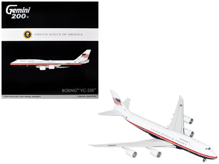 Boeing VC25B Transport Aircraft "Air Force One" (31000) United States Air Force "Gemini 200" Series 1/200 Diecast Model by GeminiJets-GeminiJets-ModelCars.com