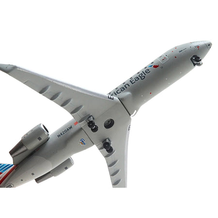 Bombardier CRJ200 Commercial Aircraft "American Eagle - Air Wisconsin" (N420AW) Gray with Red and Blue Tail 1/400 Diecast Model Airplane by GeminiJets-GeminiJets-ModelCars.com
