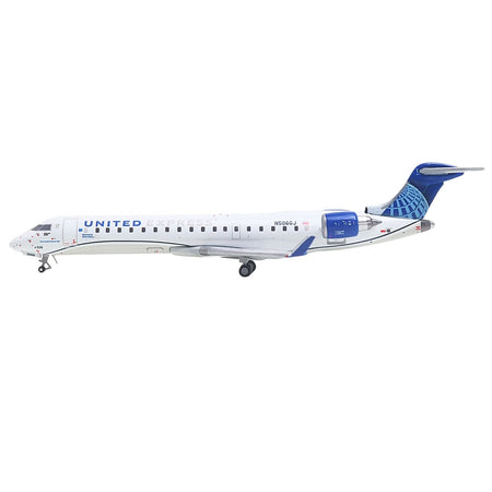 Bombardier CRJ550 Commercial Aircraft "United Express" (N506GJ) White with Blue Tail 1/400 Diecast Model Airplane by GeminiJets-GeminiJets-ModelCars.com