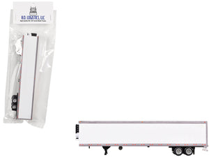 Box Dry Goods Trailer White 1/87 (HO) Scale Plastic Model by HO Logistics