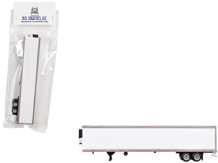 Box Dry Goods Trailer White 1/87 (HO) Scale Plastic Model by HO Logistics-HO Logistics Replicas-ModelCars.com