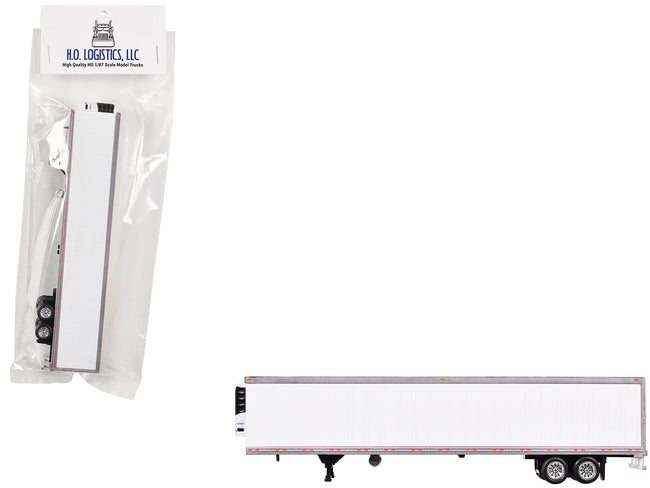 Box Dry Goods Trailer White 1/87 (HO) Scale Plastic Model by HO Logistics-HO Logistics Replicas-ModelCars.com