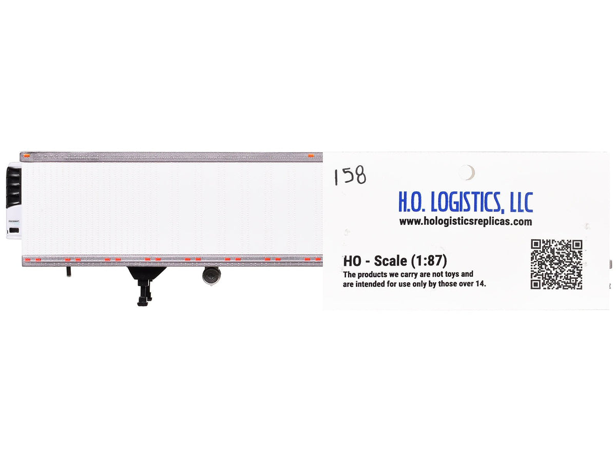 Box Trailer with Reefer White 1/87 (HO) Scale Plastic Model by HO Logistics-HO Logistics Replicas-ModelCars.com