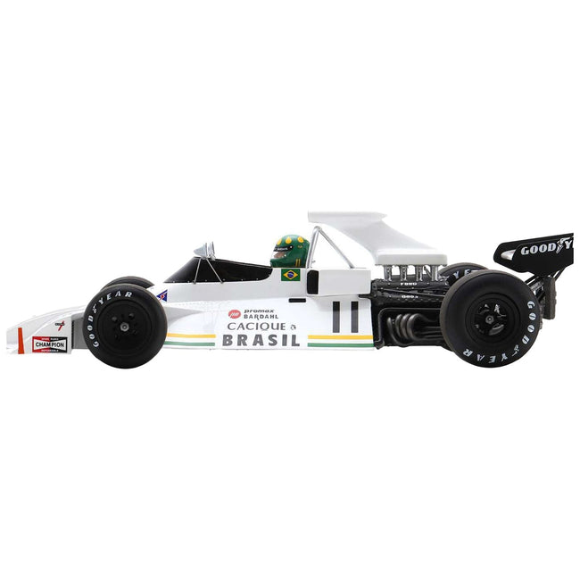 Brabham BT42 #11 Wilson Fittipaldi Formula One F1 "Monaco GP" (1973) with Acrylic Display Case 1/18 Model Car by Spark-Spark-ModelCars.com
