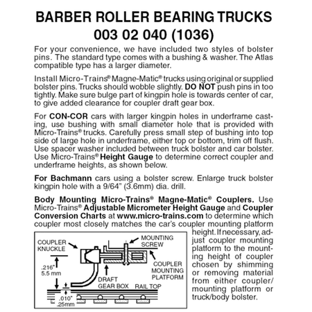 BRB TRK W/O CPLR 1036 1PR - Micro - Trains - ModelCars.com