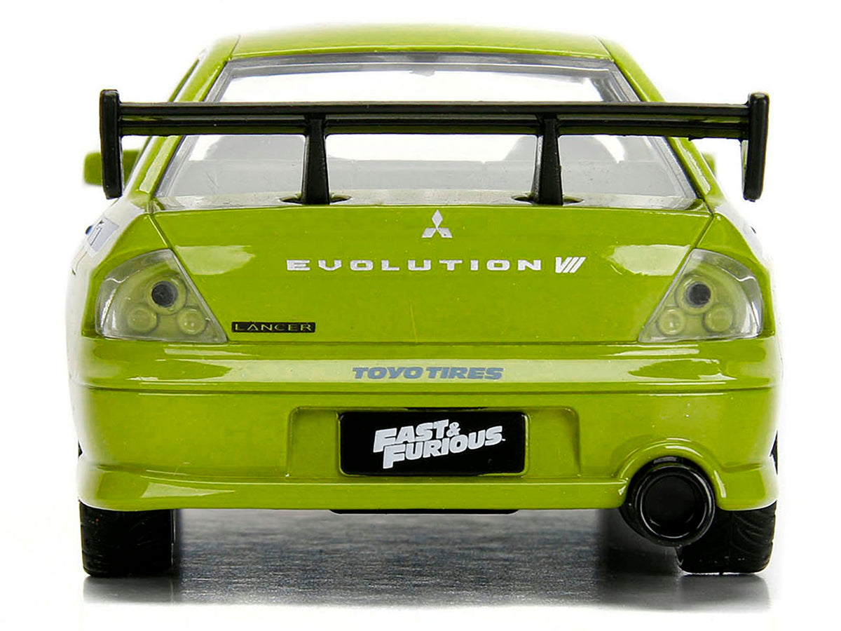 Brian's Mitsubishi Lancer Evolution VII Green "Fast & Furious" Movie 1/32 Diecast Model Car by Jada-Jada-ModelCars.com