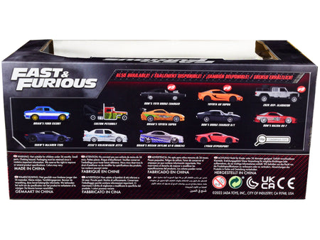 Brian's Toyota Supra Orange with Graphics "Fast & Furious" Movie 1/24 Diecast Model Car by Jada-Jada-ModelCars.com