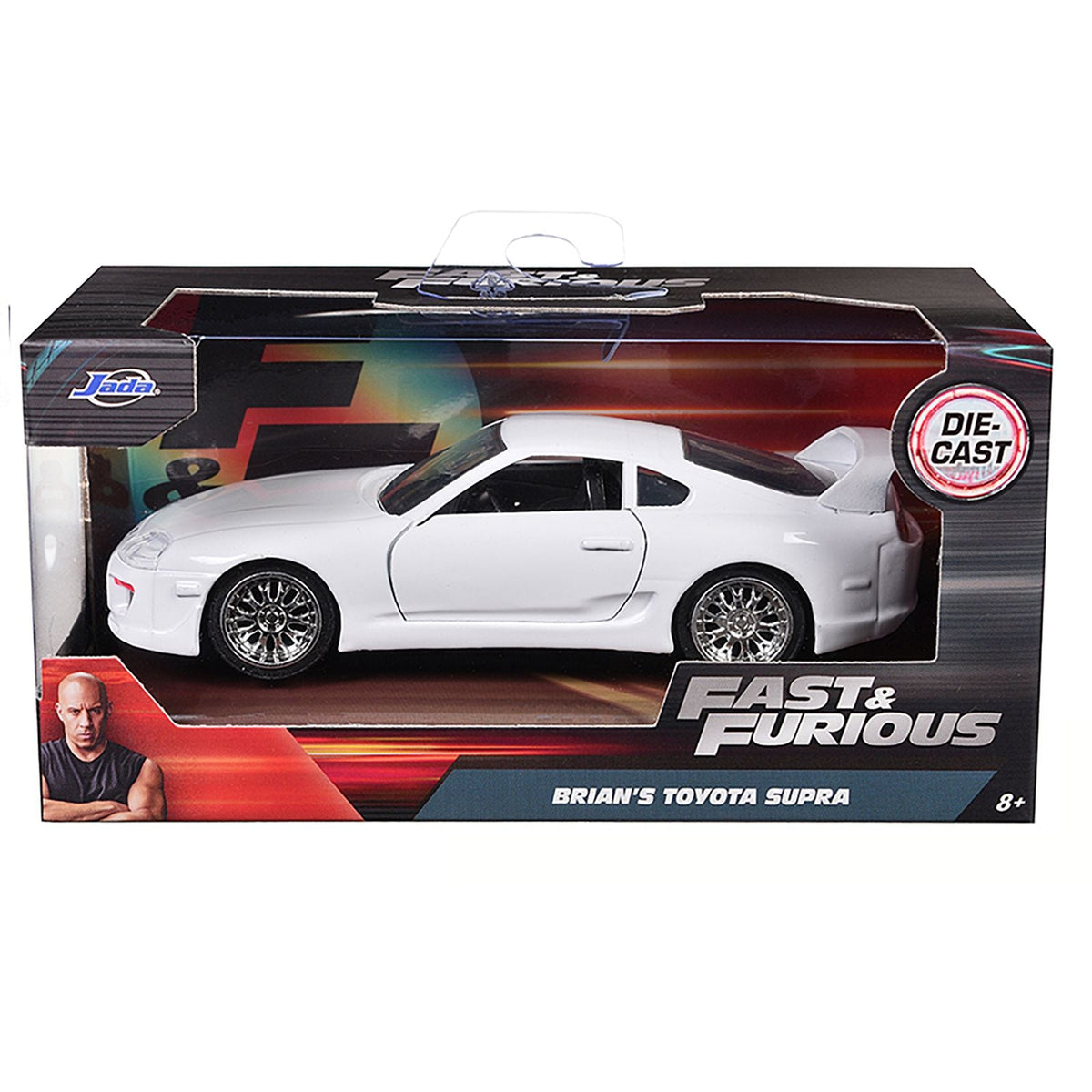 Brian's Toyota Supra White "Fast & Furious 7" (2015) Movie 1/32 Diecast Model Car by Jada-Jada-ModelCars.com