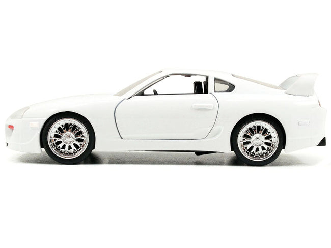 Brian's Toyota Supra White "Fast & Furious 7" (2015) Movie "25 Years of Fast & Furious" Series 1/32 Diecast Model Car by Jada-Jada-ModelCars.com