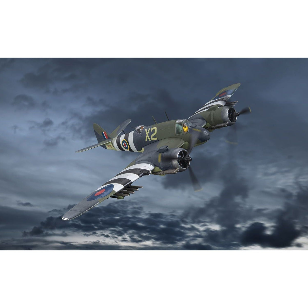 Bristol Beaufighter TF.X Fighter Aircraft "NE775/X2 455 Squadron RAF Langham Norfolk" (1944) British Royal Air Force "The Aviation Archive" Series 1/72 Diecast Model by Corgi-Corgi-ModelCars.com