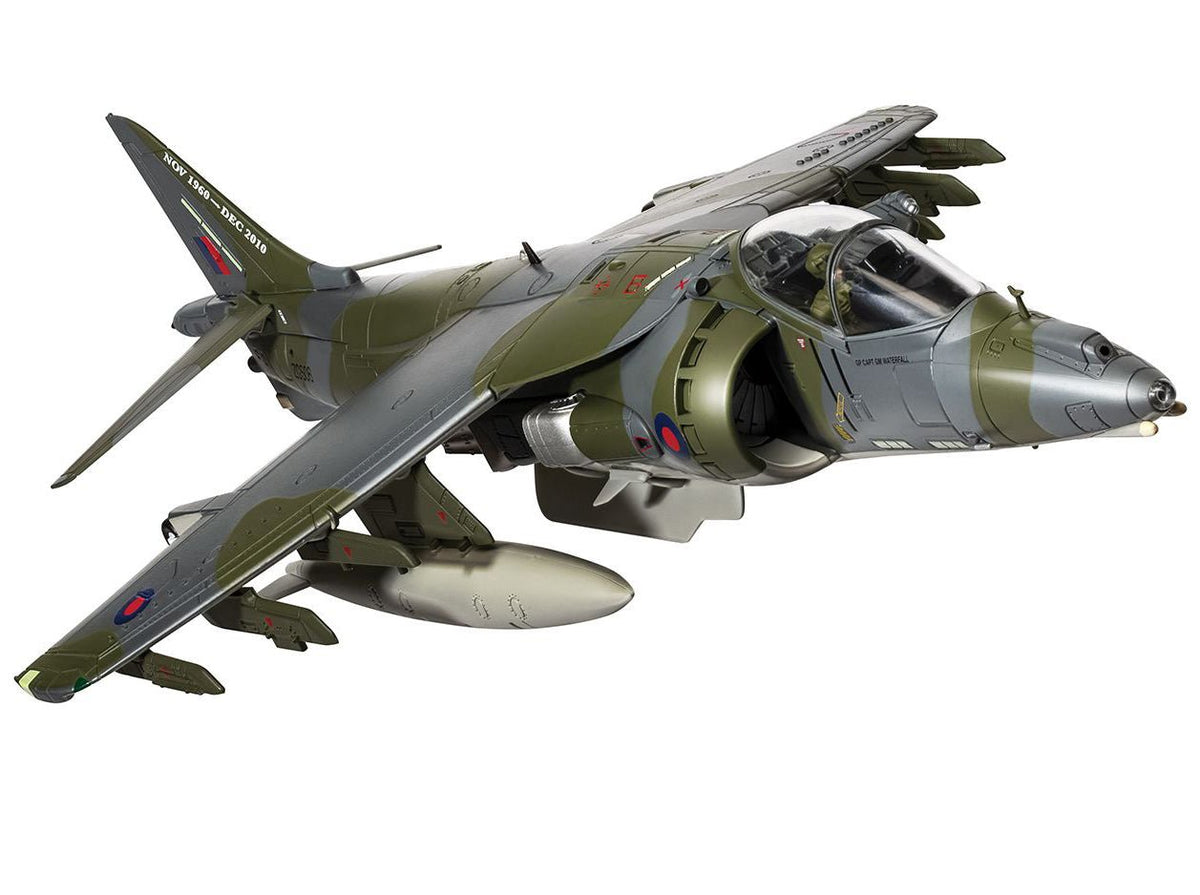British Aerospace Harrier GR9A Aircraft "ZG506/P77 Ninja 1 RAF Cottesmore Final Flight Retirement Scheme" (2010) Royal Air Force "The Aviation Archive" Series 1/48 Diecast Model by Corgi-Corgi-ModelCars.com