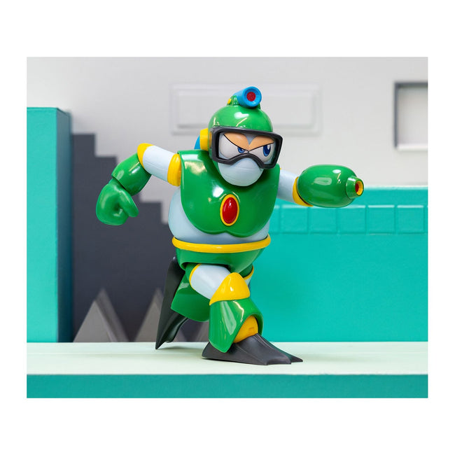 Bubble Man 5" Moveable Figure (Deluxe Version) with Accessories and Alternate Head and Hands "Mega Man" (1987) Video Game Model by Jada-Jada-ModelCars.com