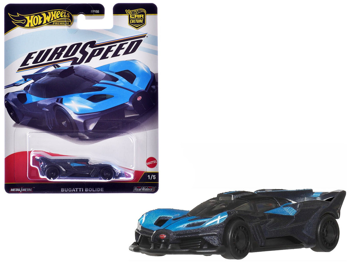 Bugatti Bolide Blue and Dark Blue Metallic "Euro Speed" Series Diecast Model Car by Hot Wheels-Hotwheels-ModelCars.com