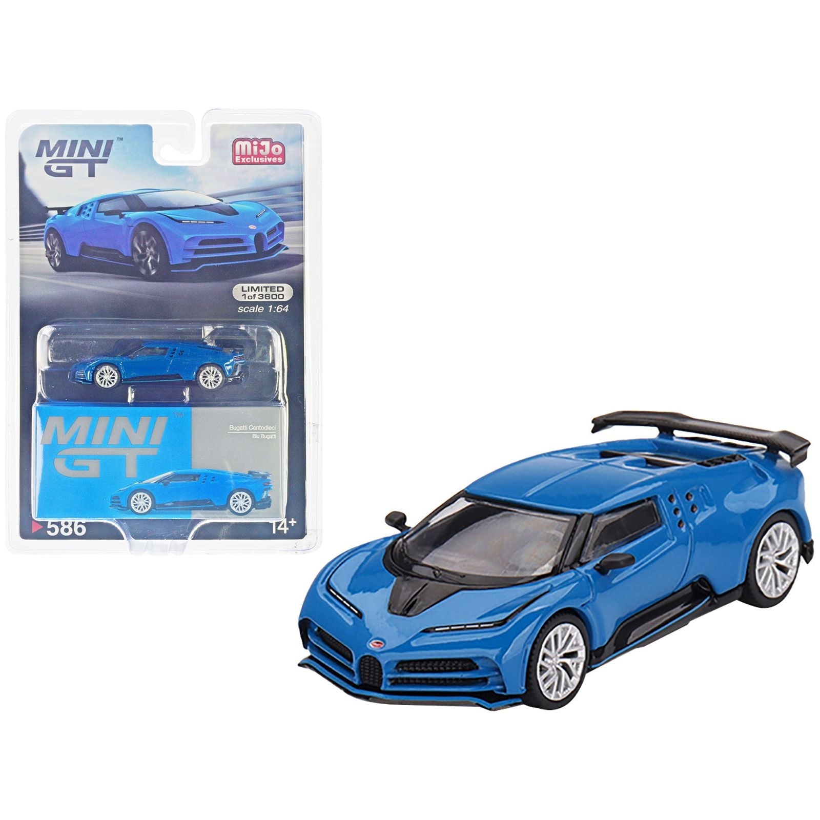 Bugatti Centodieci Blu Bugatti LHD 1/64 Diecast Model Car by True Scale Miniatures - True Scale Miniatures - ModelCars.com