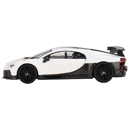 Bugatti Chiron Pur Sport White and Carbon Limited Edition to 3000 pieces Worldwide 1/64 Diecast Model Car by Mini GT - Mini GT - ModelCars.com