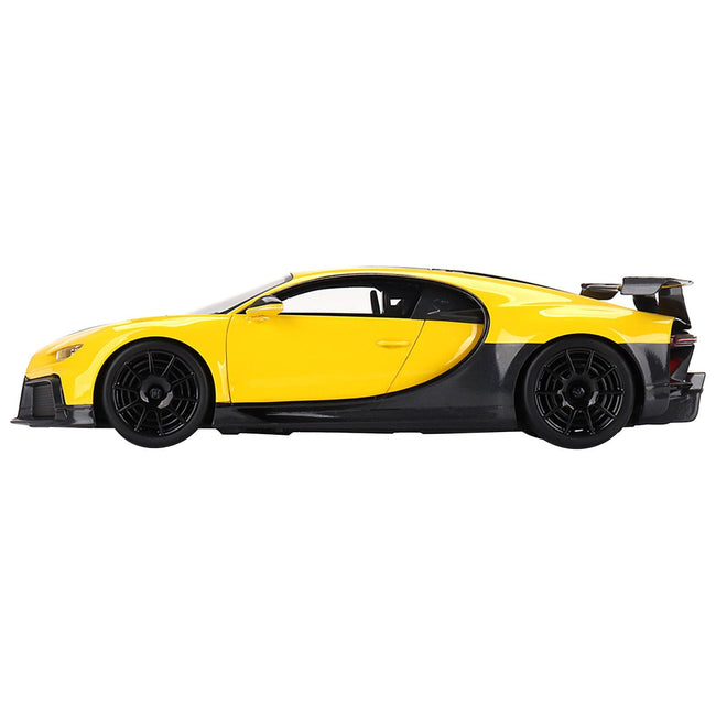 Bugatti Chiron Pur Sport Yellow and Black 1/18 Model Car by Top Speed - Top Speed - ModelCars.com