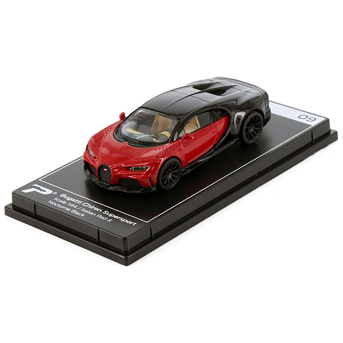 Bugatti Chiron Supersport Italian Red and Nocturne Black "Hypercar League Collection" 1/64 Diecast Model Car by PosterCars-PosterCars-ModelCars.com