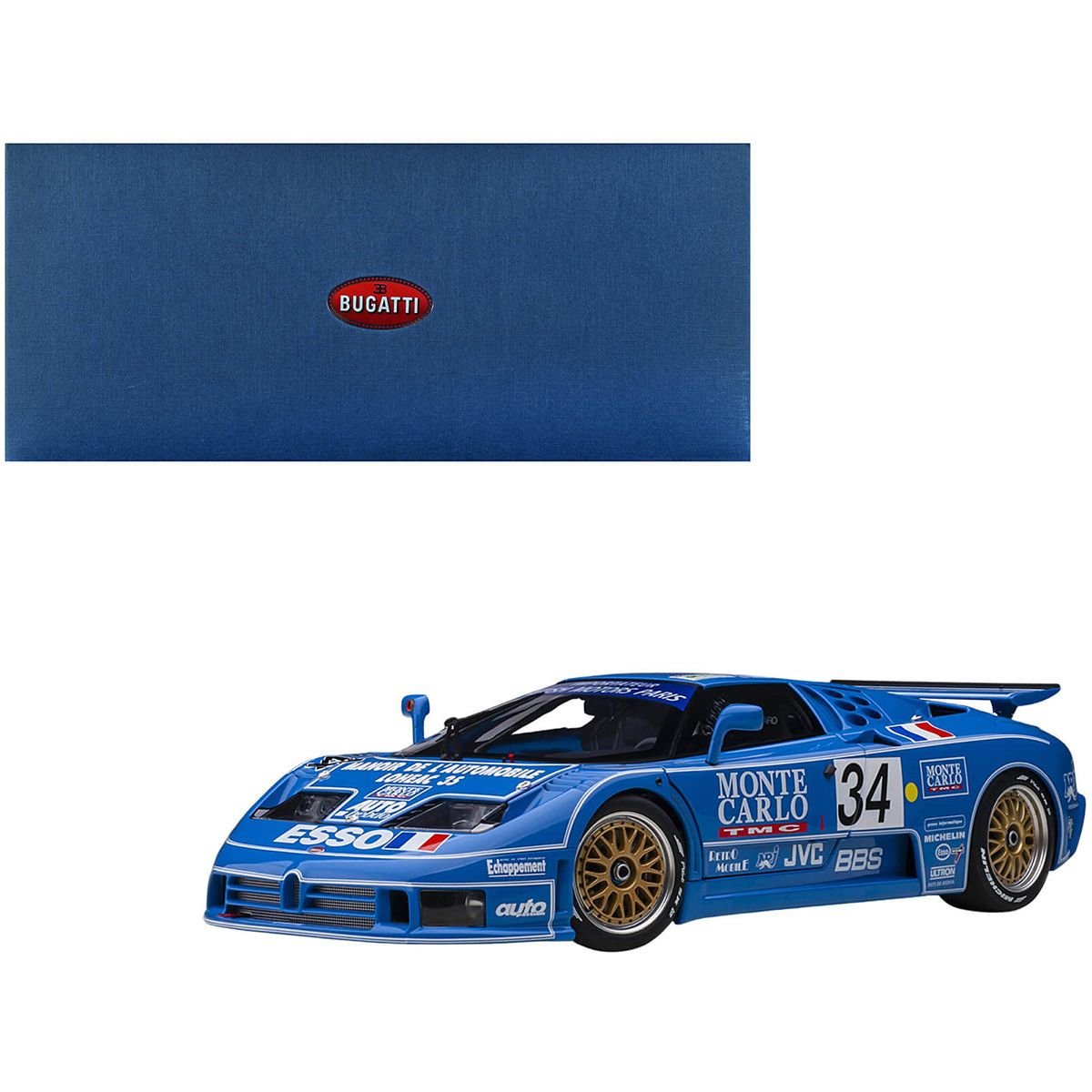 Bugatti EB110 34 Alain Cudini - Eric Helary - Jean - Christophe Boullion 24 Hours of Le Mans (1994) 1/18 Model Car by Autoart - Autoart - ModelCars.com