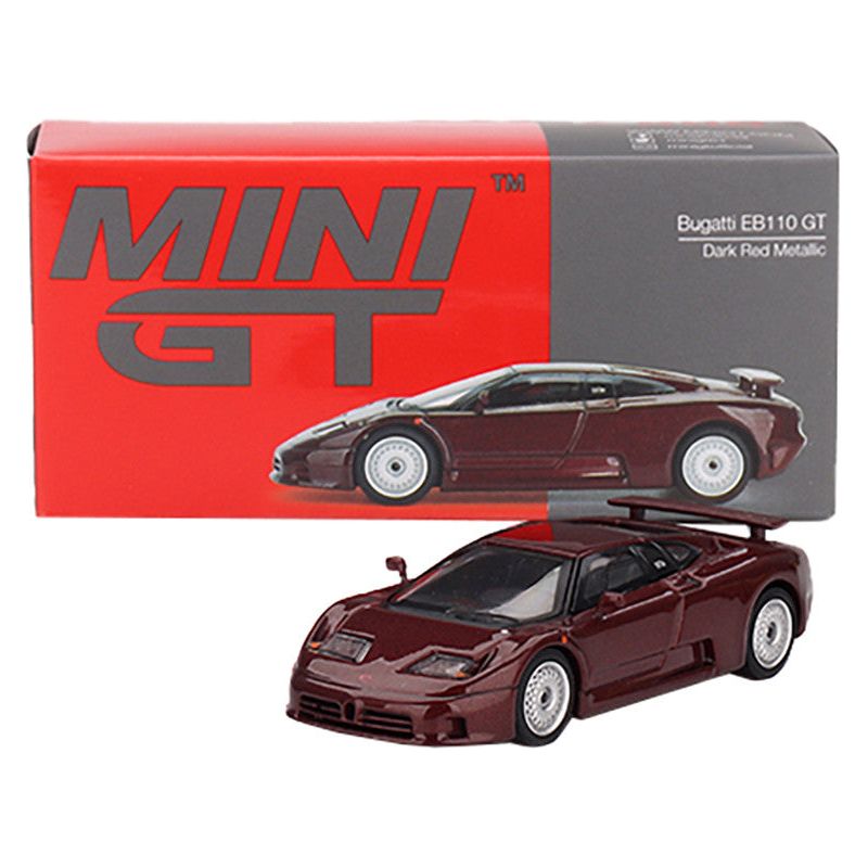 Bugatti EB110 GT Dark Red Metallic Limited Edition 1/64 Diecast Model Car by Mini GT - Mini GT - ModelCars.com