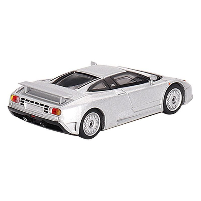 Bugatti EB110 GT Grigio Chiaro Silver Metallic Limited Edition to 3600 pieces Worldwide 1/64 Diecast Model Car by Mini GT - Mini GT - ModelCars.com