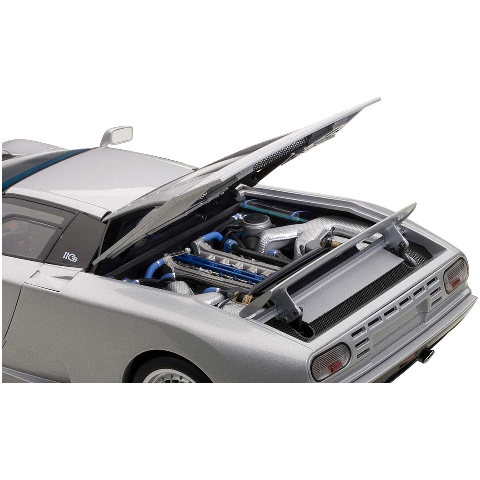Bugatti EB110 GT Silver 1/18 Diecast Car Model by Autoart - Autoart - ModelCars.com