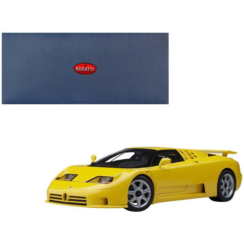 Bugatti EB110 SS Super Sport Giallo Bugatti Yellow with Silver Wheels 1/18 Model Car by Autoart - Autoart - ModelCars.com