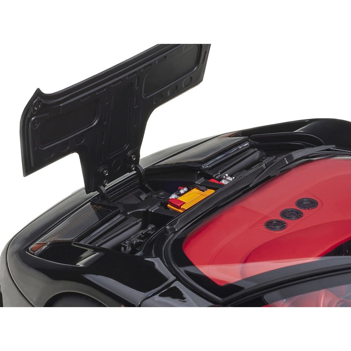 Bugatti EB110 SS Super Sport Nero Vernice Black with Red Interior and Silver Wheels 1/18 Model Car by Autoart - Autoart - ModelCars.com